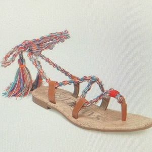 Sam and Libby Colorful Grecian Flat Sandal!